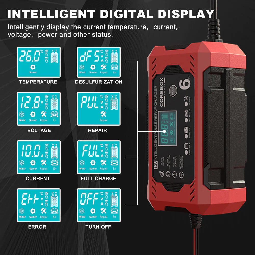 12V 6A Smart Battery Charger